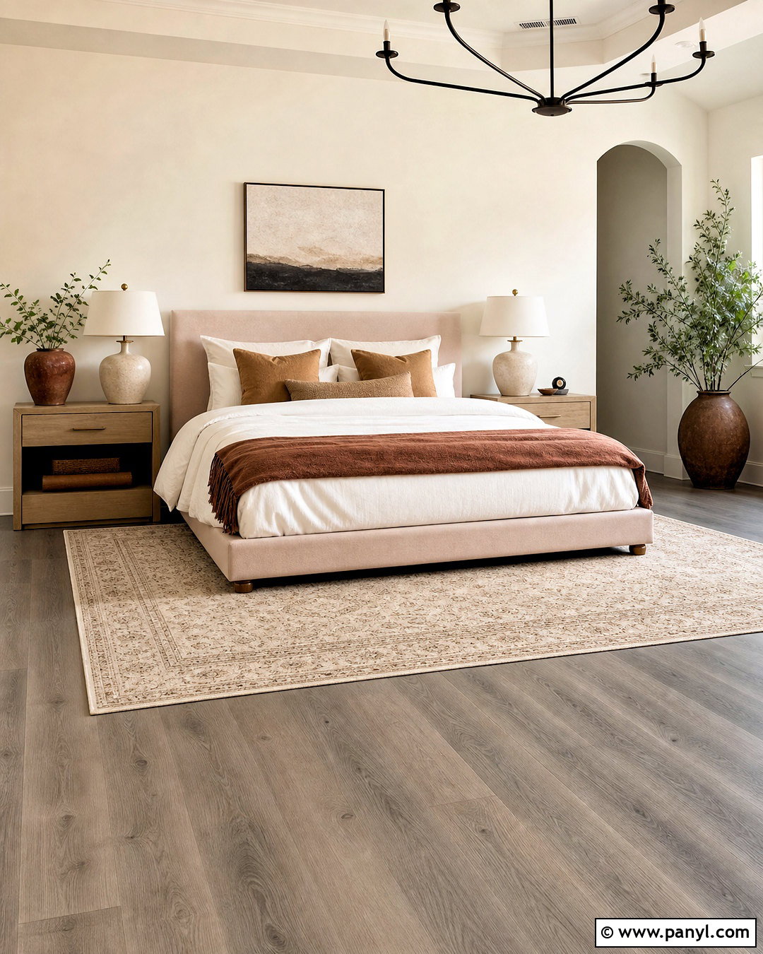 Grey Floors With Blush And Clay Tones - 20 how to warm up grey floors
