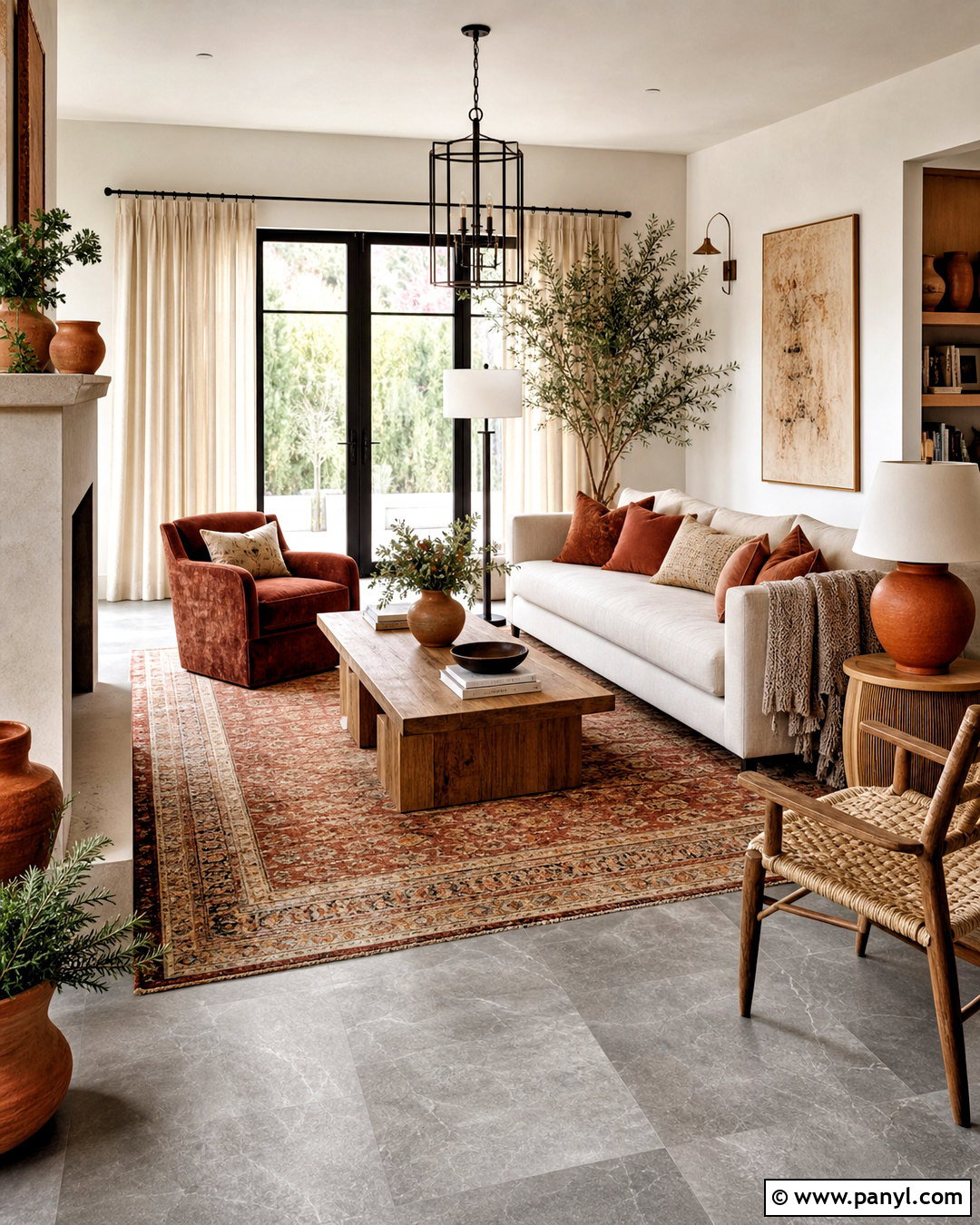 Grey Floors With Terracotta And Rust Colors - 20 how to warm up grey floors