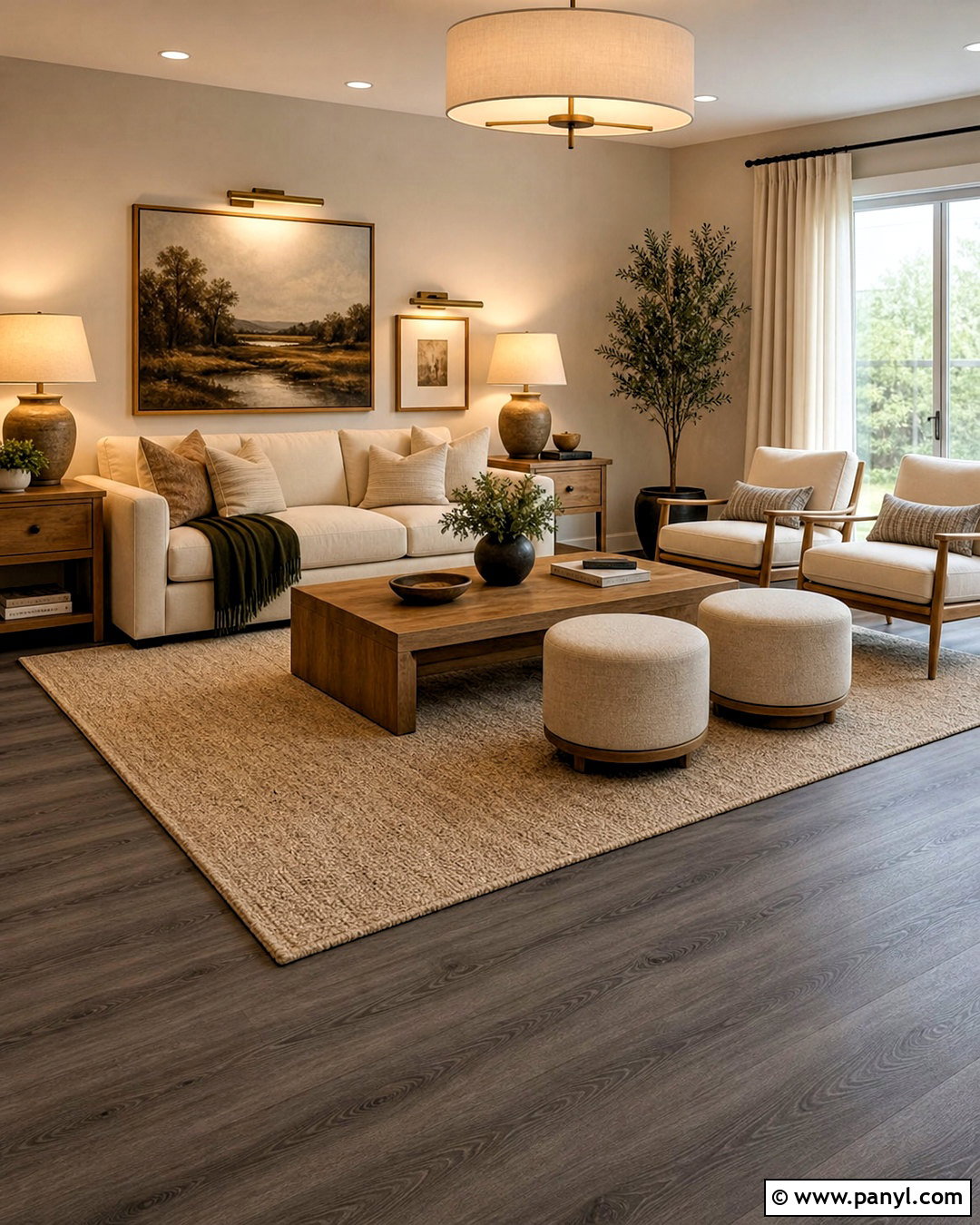 Grey Floors With Warm Layered Lighting - 20 how to warm up grey floors