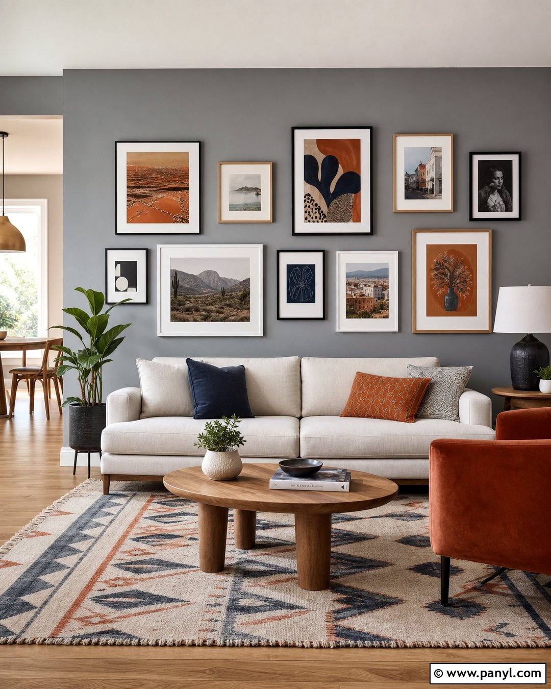 Grey Gallery Feature Wall - 30 Grey Feature Wall Ideas