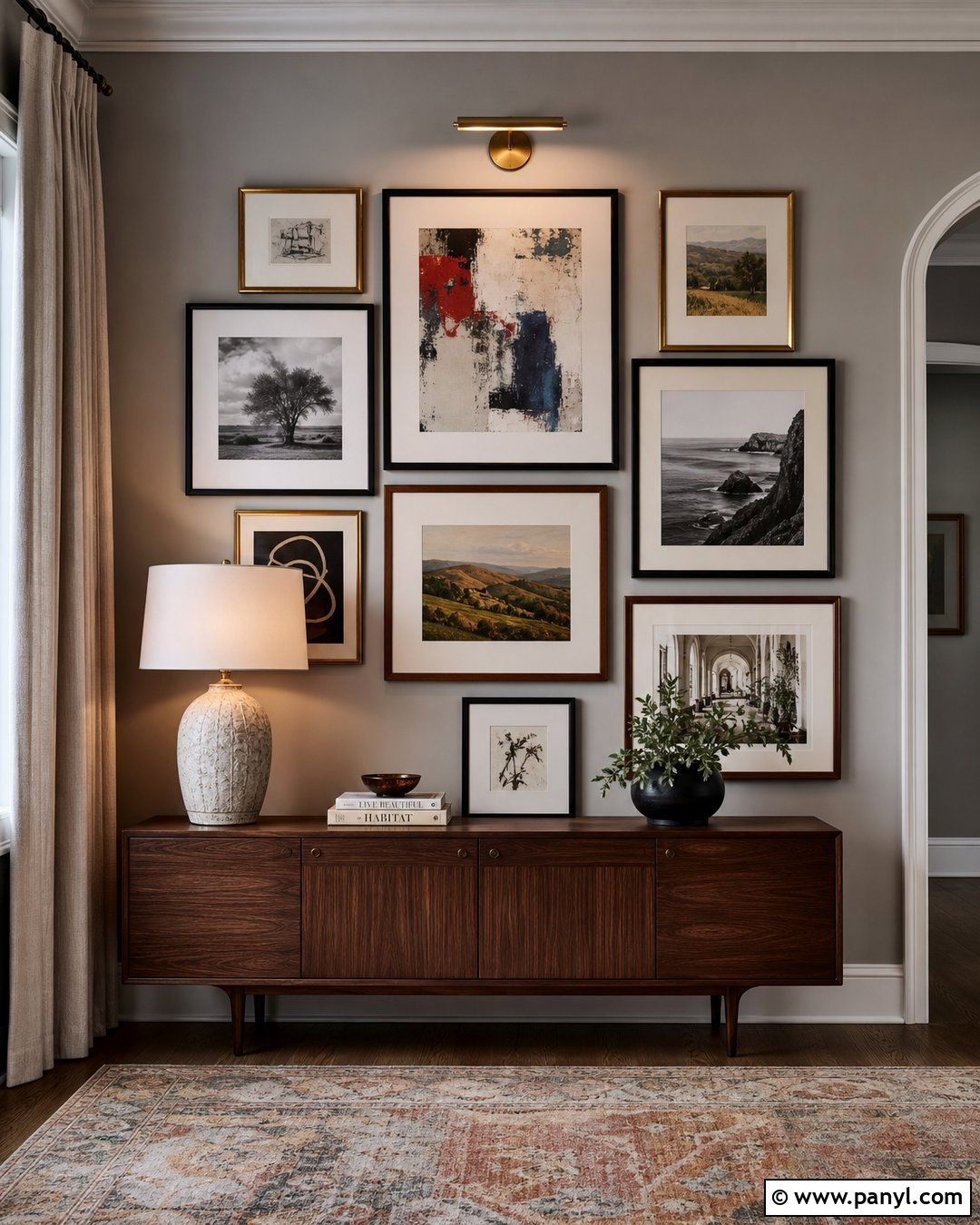 Grey Gallery Wall - 50 grey wall ideas