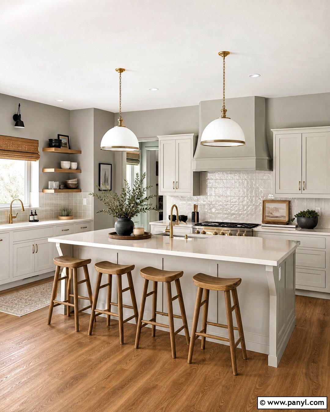 Grey Green Kitchen - 20 grey interior paint ideas