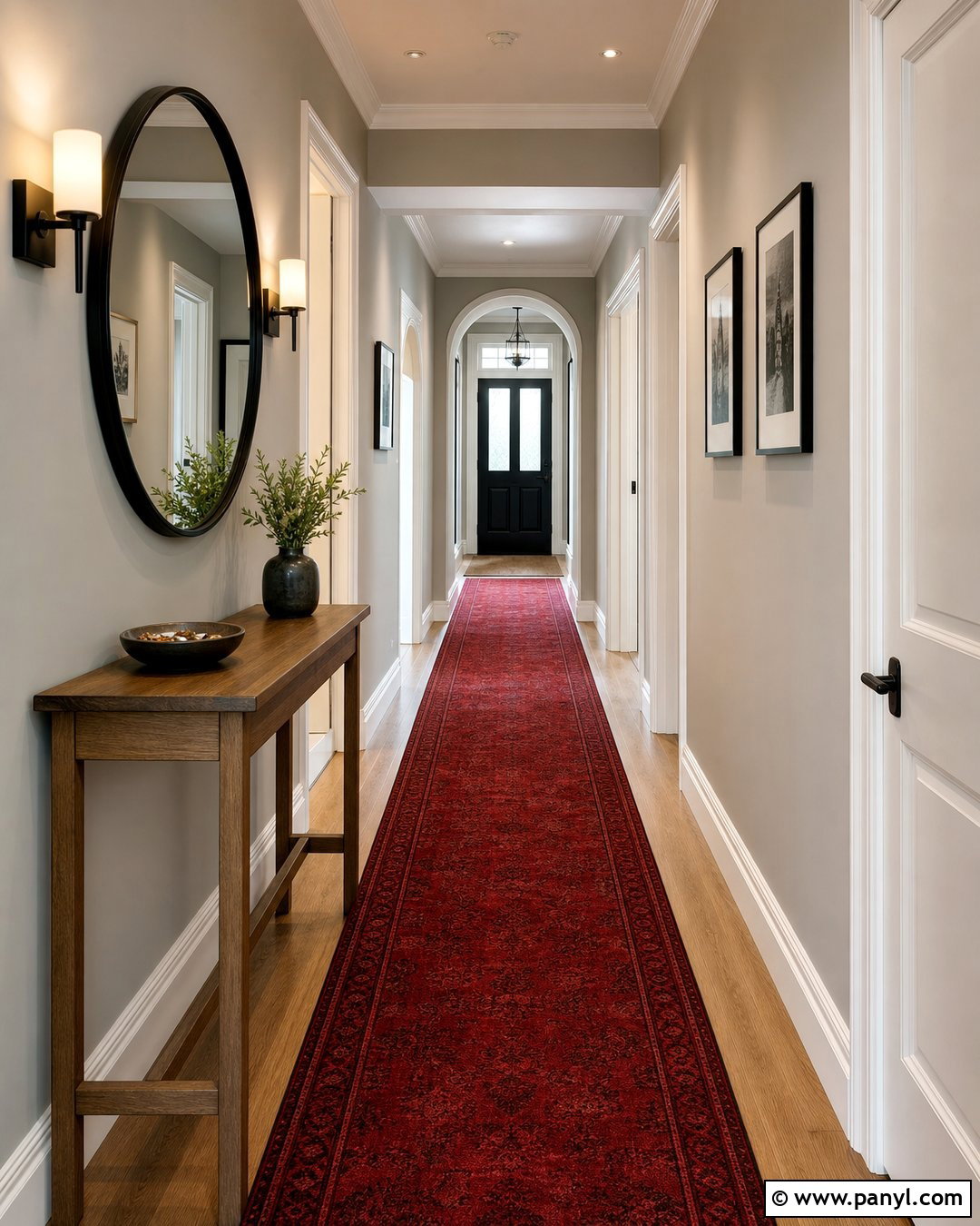 Grey Hallway With Red Carpet Runner - 20 Red Carpet Grey Walls