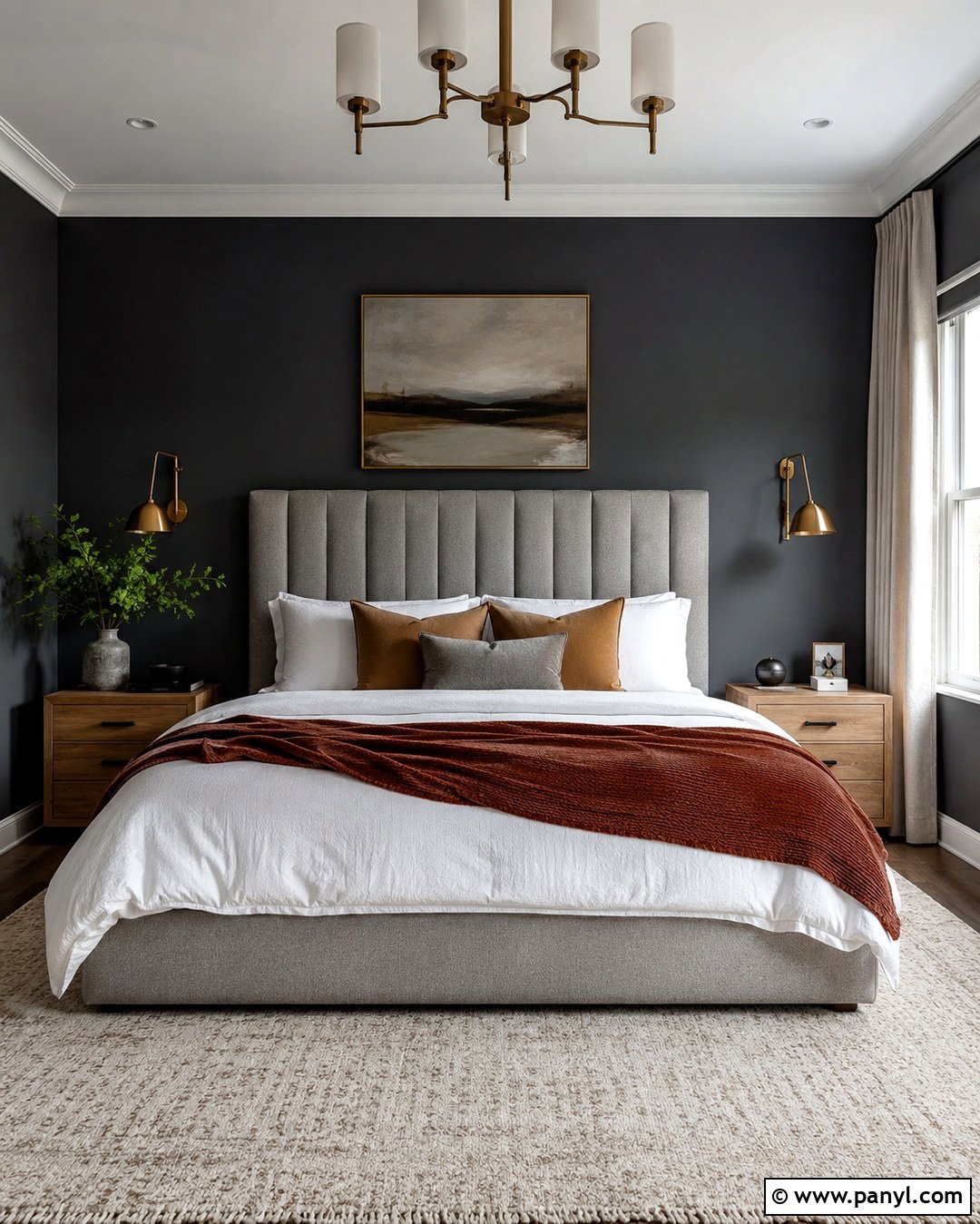 Grey Headboard With Charcoal Walls - 20 Grey Headboard Wall Color Ideas