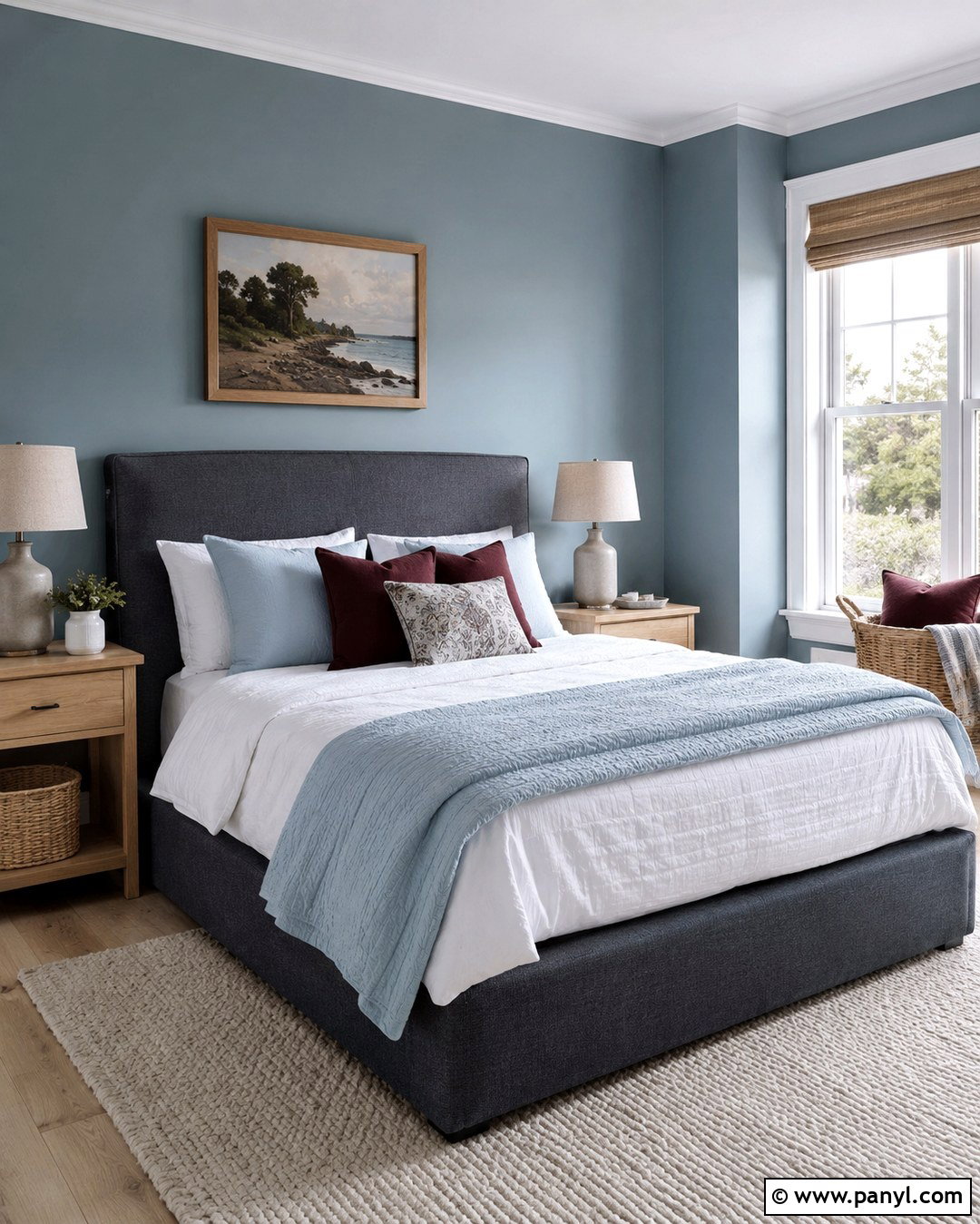 Grey Headboard With Dusty Blue Walls - 20 Grey Headboard Wall Color Ideas