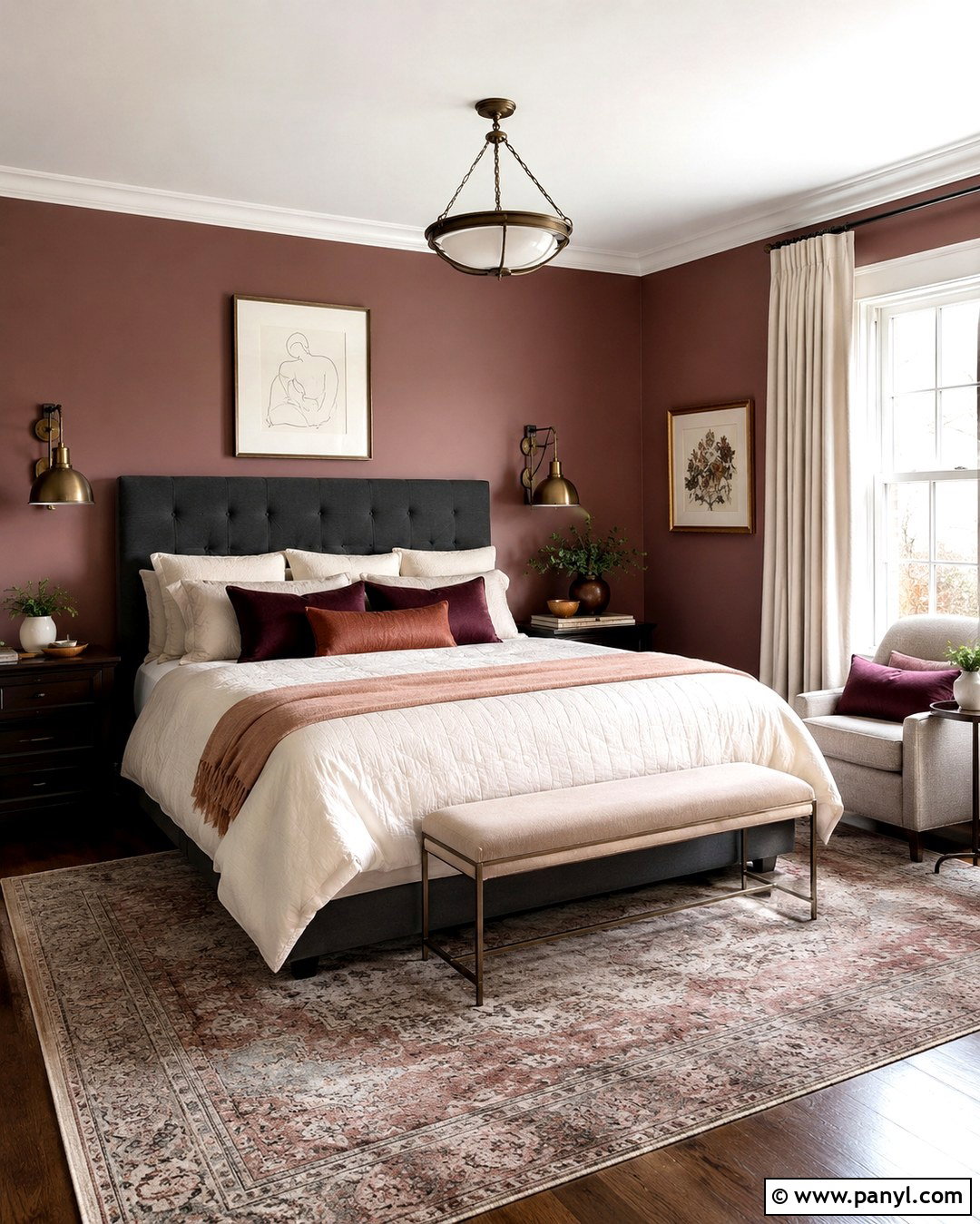 Grey Headboard With Dusty Rose Walls - 20 Grey Headboard Wall Color Ideas