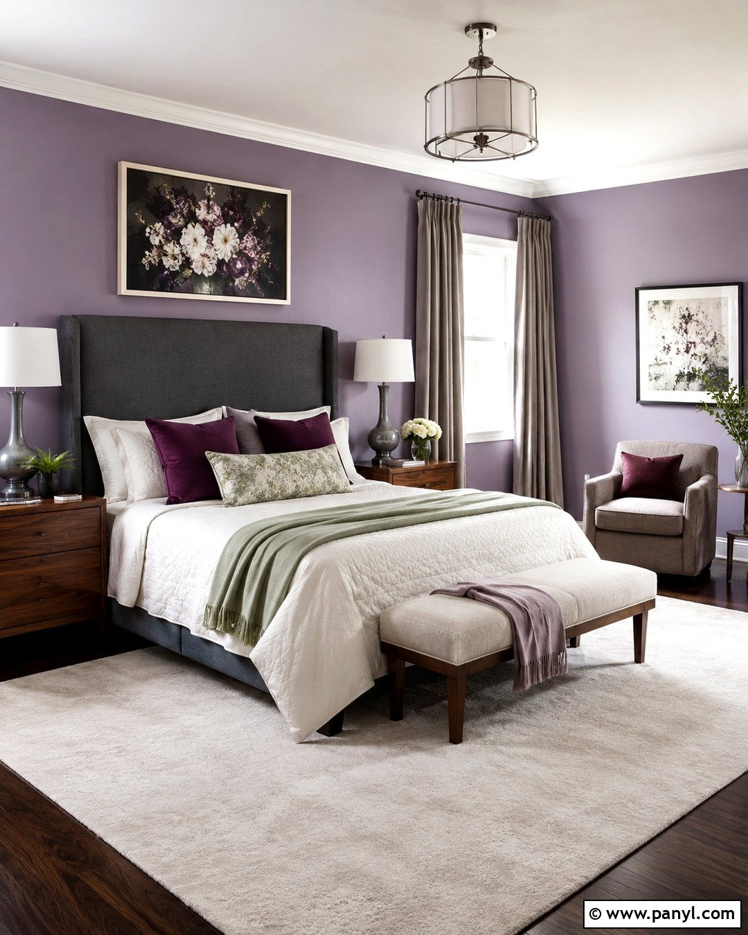 Grey Headboard With Lavender Walls - 20 Grey Headboard Wall Color Ideas
