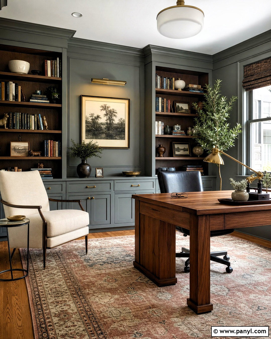 Grey Home Office - 20 grey home interiors