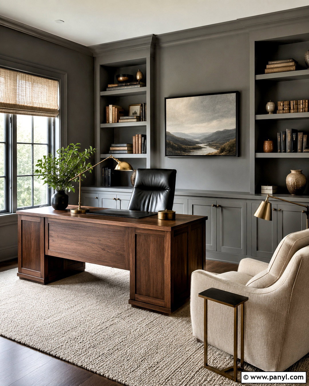 Grey Home Office Walls - 40 Grey Wall Color Ideas