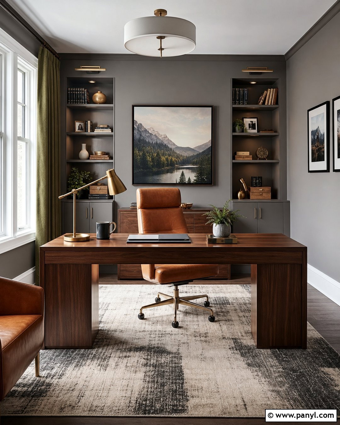 Grey Home Office Walls - 50 grey wall ideas
