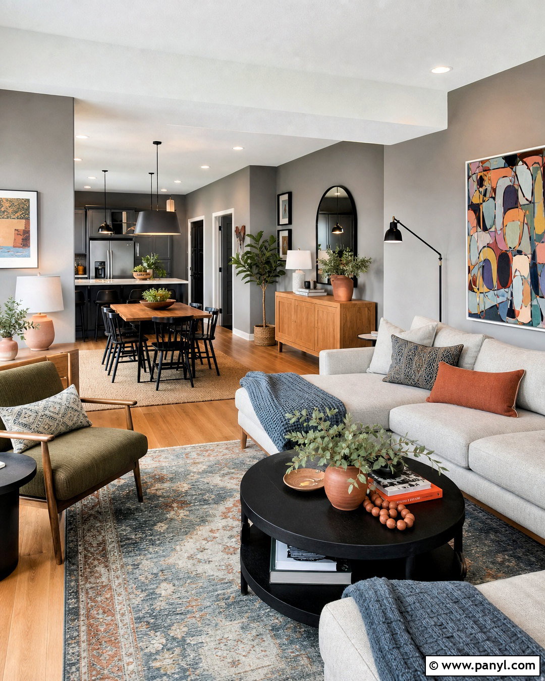 Grey Interior With Color Accents - 20 grey interior design ideas