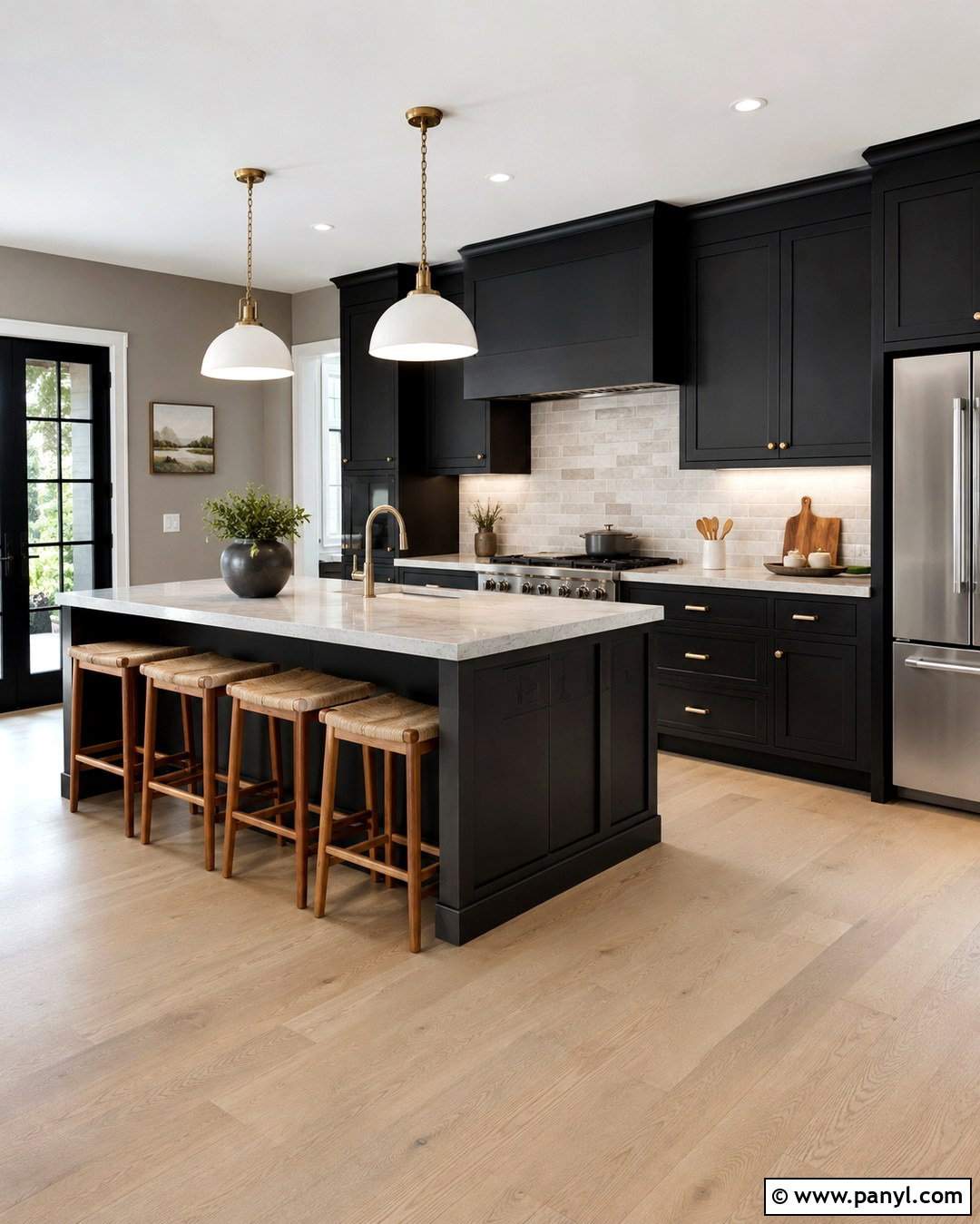 Grey Kitchen Walls With Black Cabinets - 20 Black And Grey Wall Paint Ideas