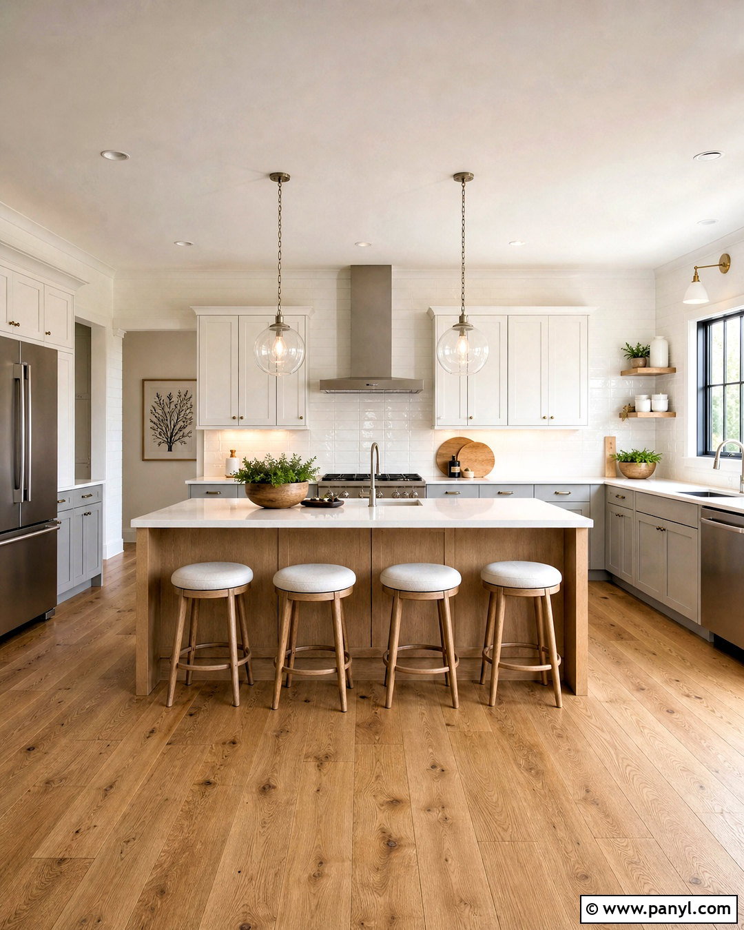 Grey Kitchen With Oak Cabinets - 20 grey interior design ideas