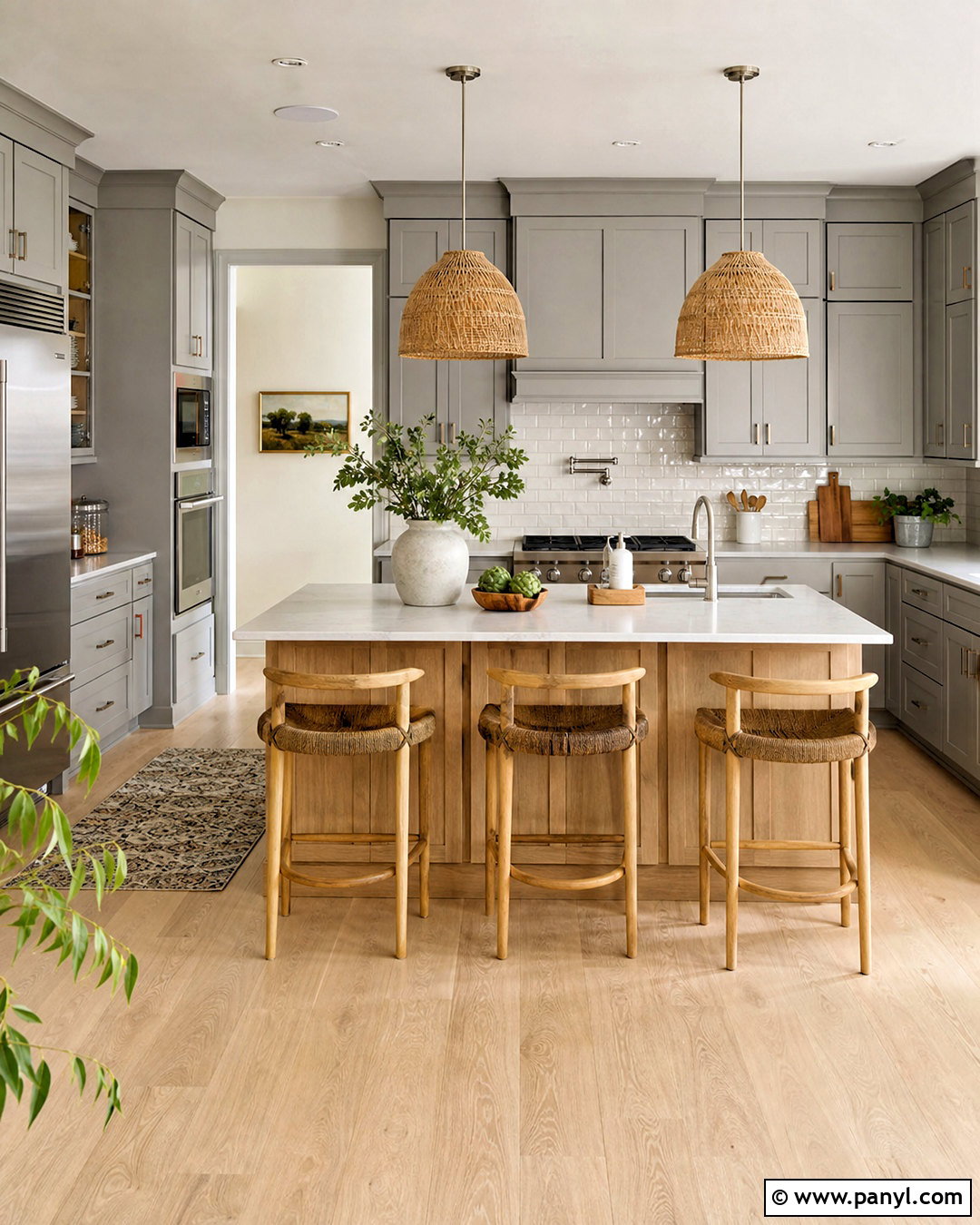 Grey Kitchen With Oak Cabinets - 20 grey color room ideas