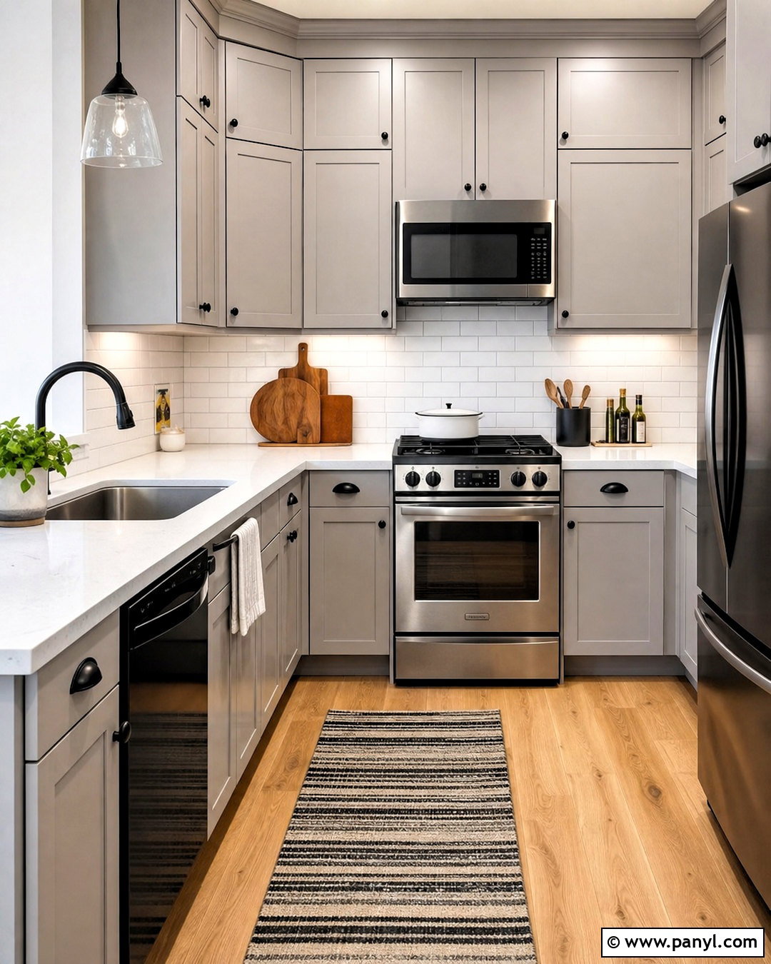 Grey Kitchen With Subway Tile - 20 small grey kitchen ideas