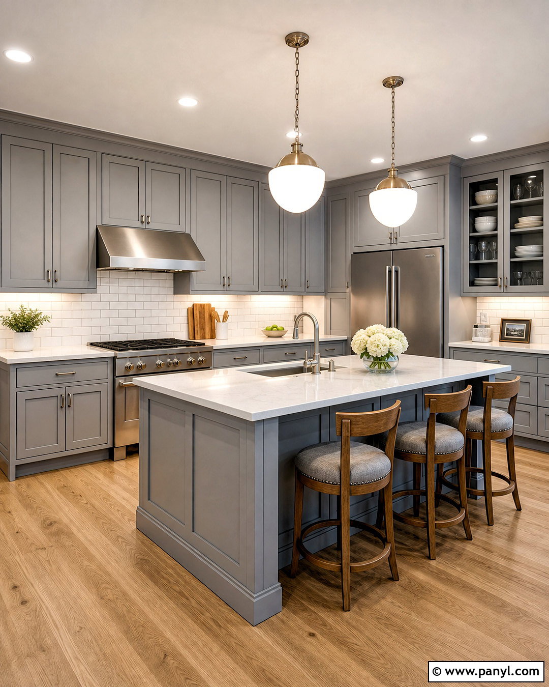 Grey Kitchen With Subway Tile - 20 grey kitchen inspiration ideas