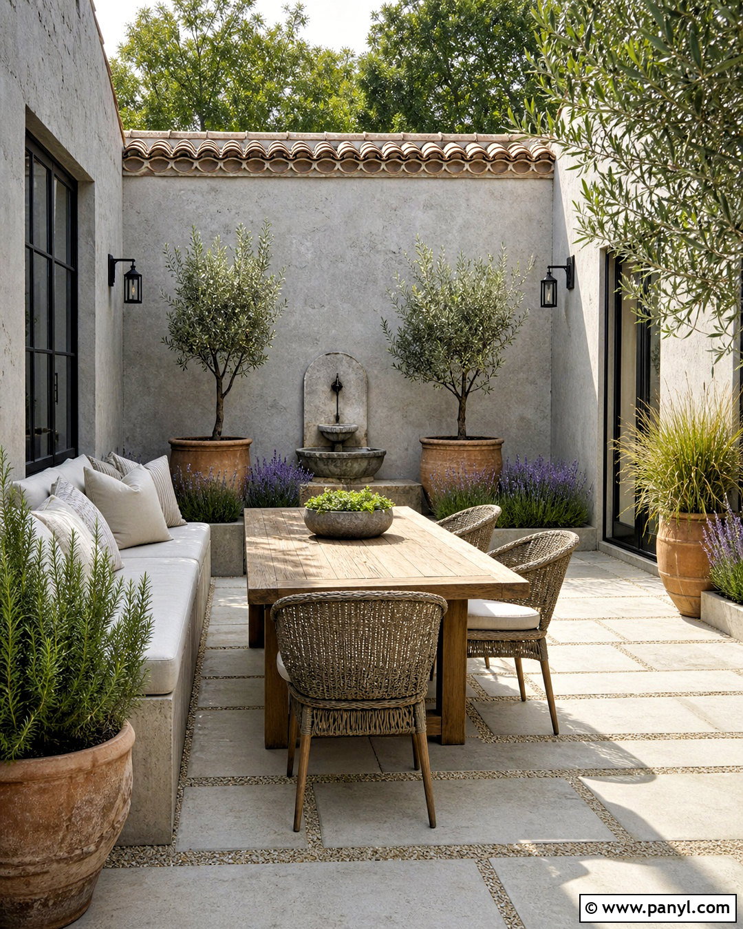 Grey Lime Wash Courtyard - 20 grey lime wash ideas