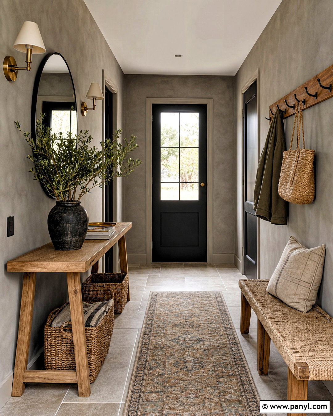 Grey Lime Wash Entryway - 20 grey lime wash ideas