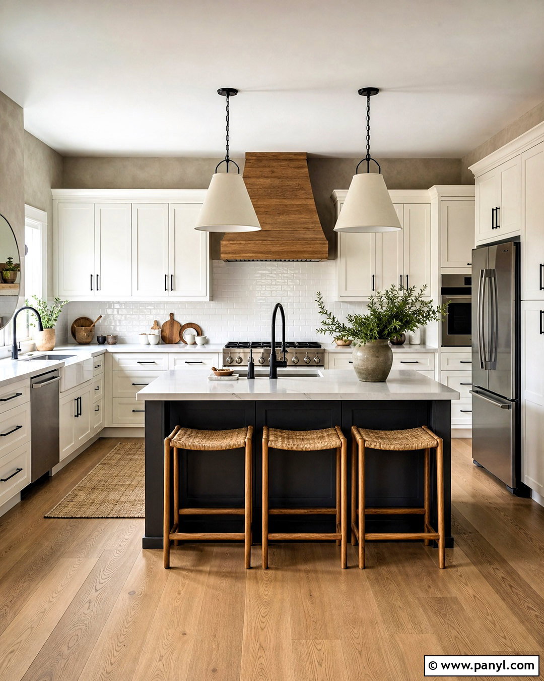 Grey Lime Wash Modern Farmhouse Kitchen - 20 grey lime wash ideas