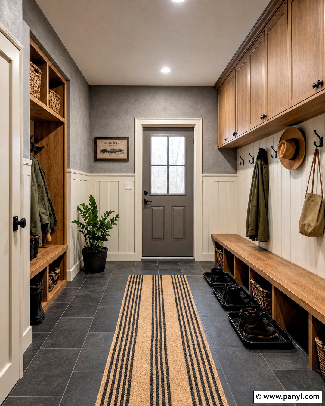 Grey Lime Wash Mudroom - 20 grey lime wash ideas