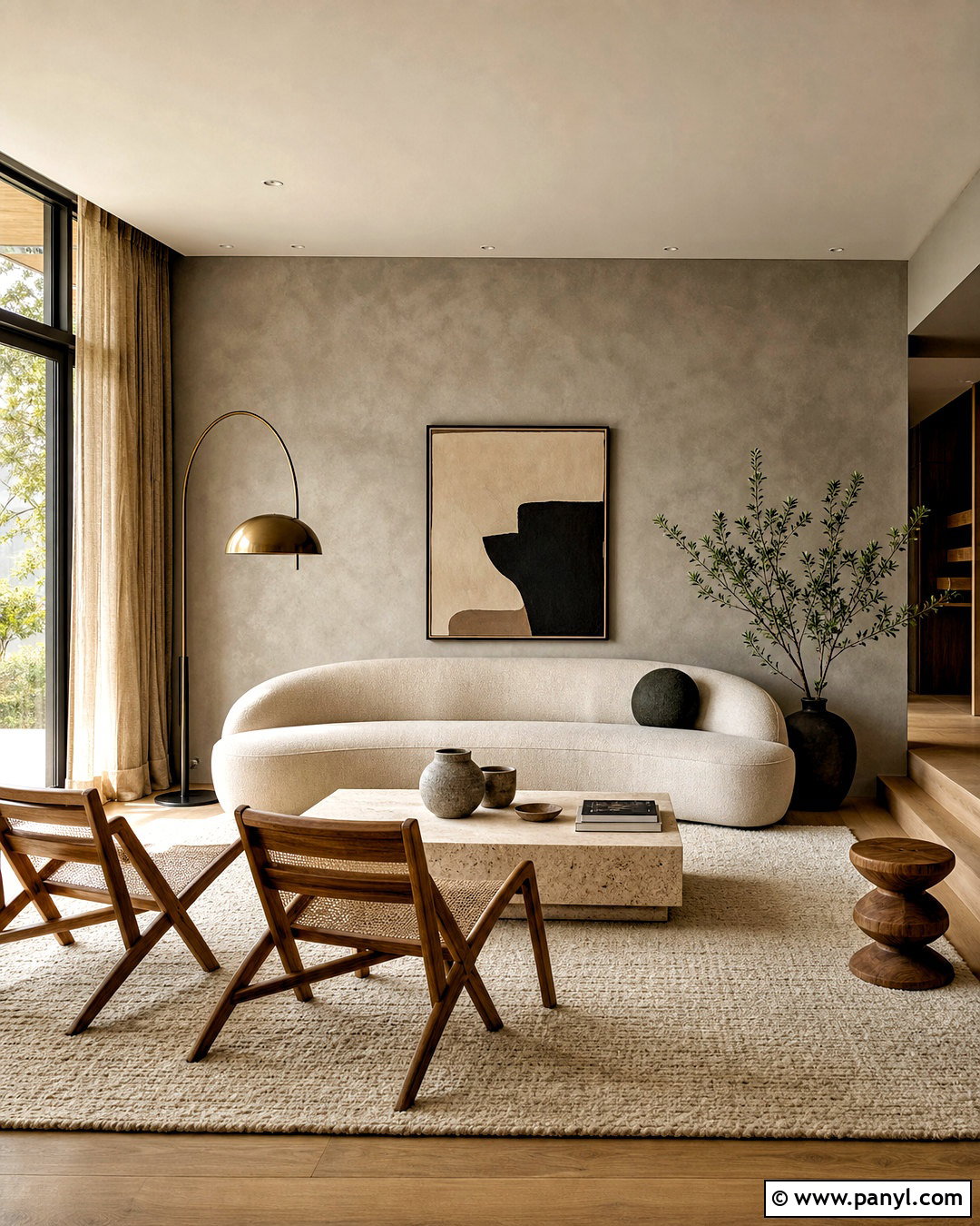 Grey Limewash Accent Wall - 20 grey accent wall living room ideas