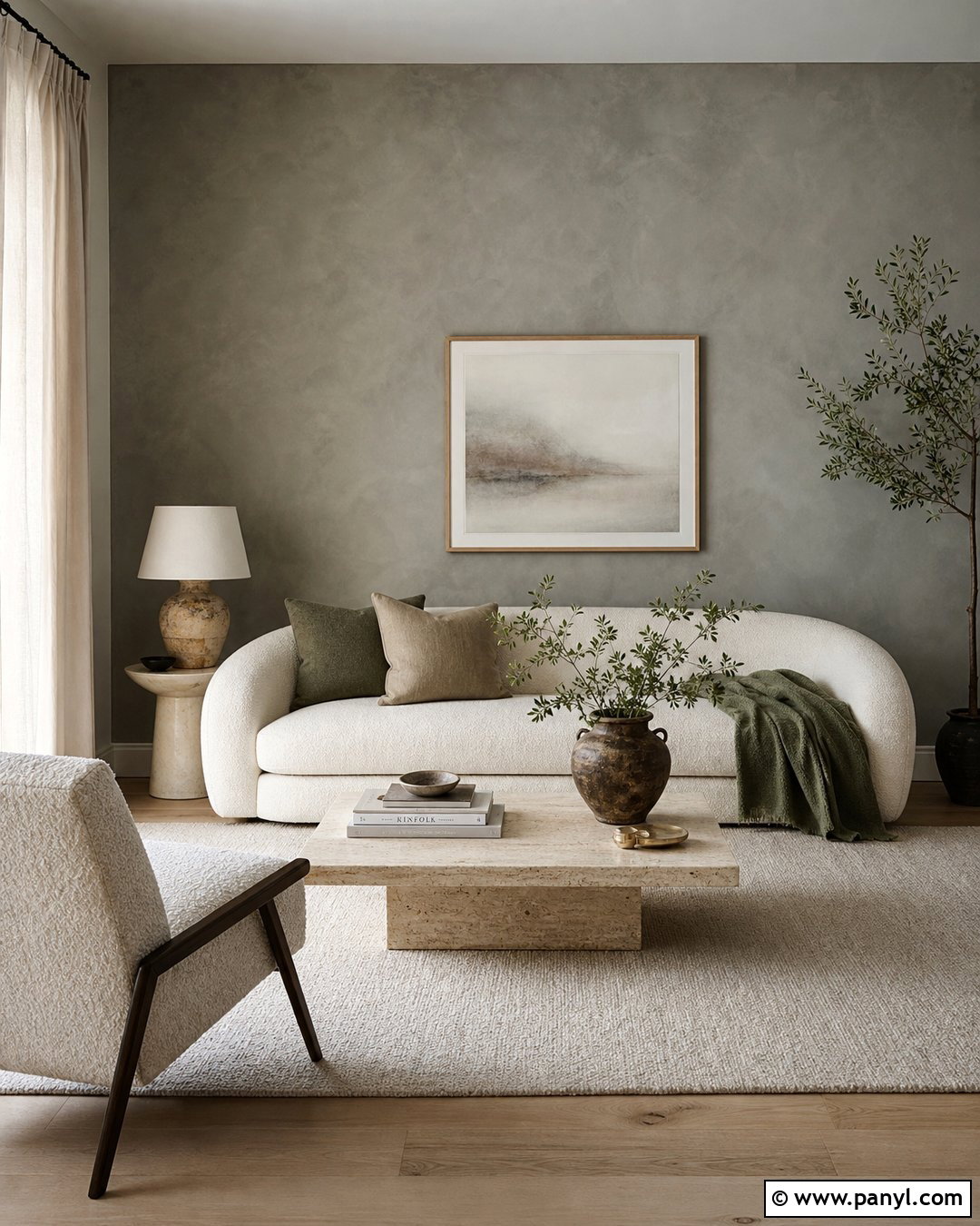 Grey Limewash Accent Wall - 35 grey accent wall ideas