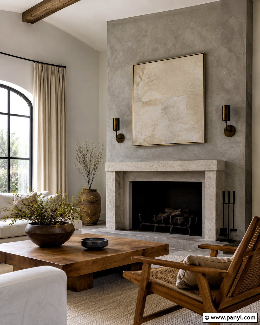Grey Limewash Fireplace Wall - 40 Grey Limewash Walls