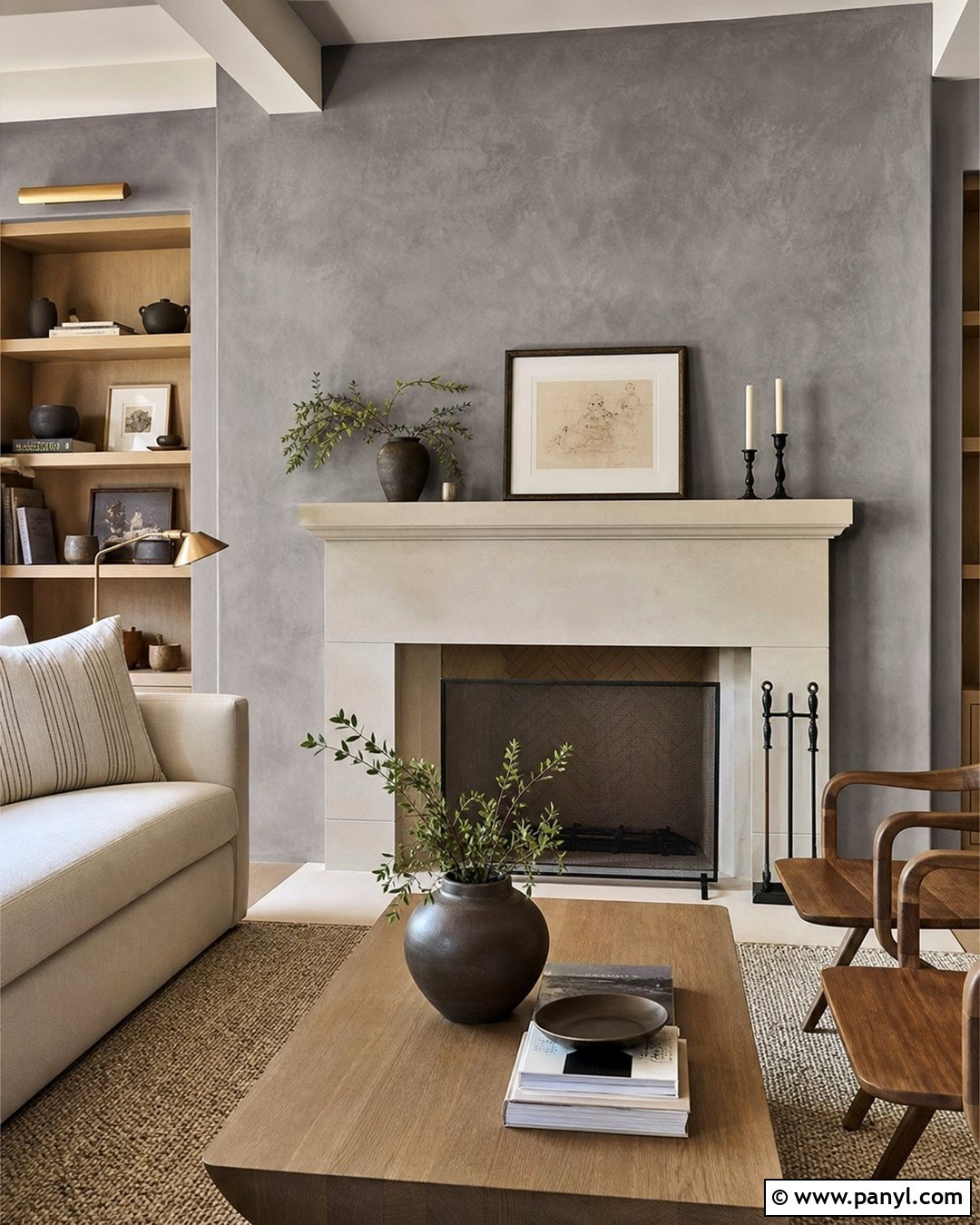 Grey Limewash Fireplace Wall - 25 Limewash Grey Wall Ideas