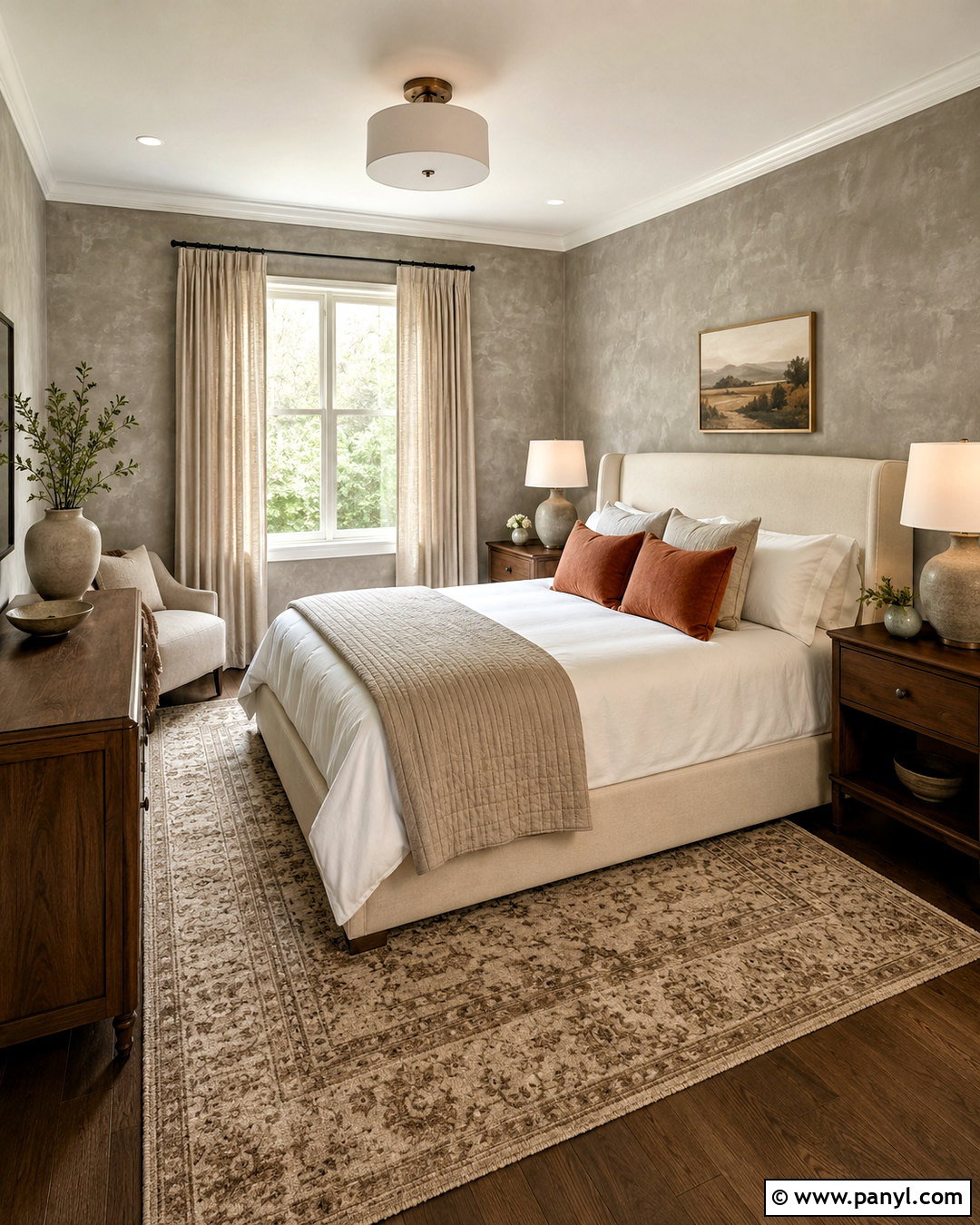 Grey Limewash Guest Bedroom - 40 Grey Limewash Walls
