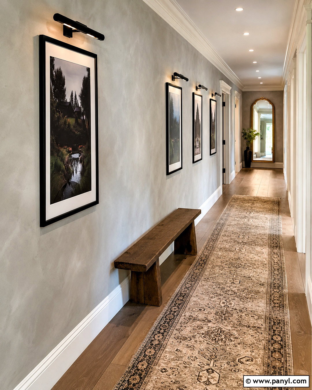 Grey Limewash Hallway - 40 Grey Limewash Walls