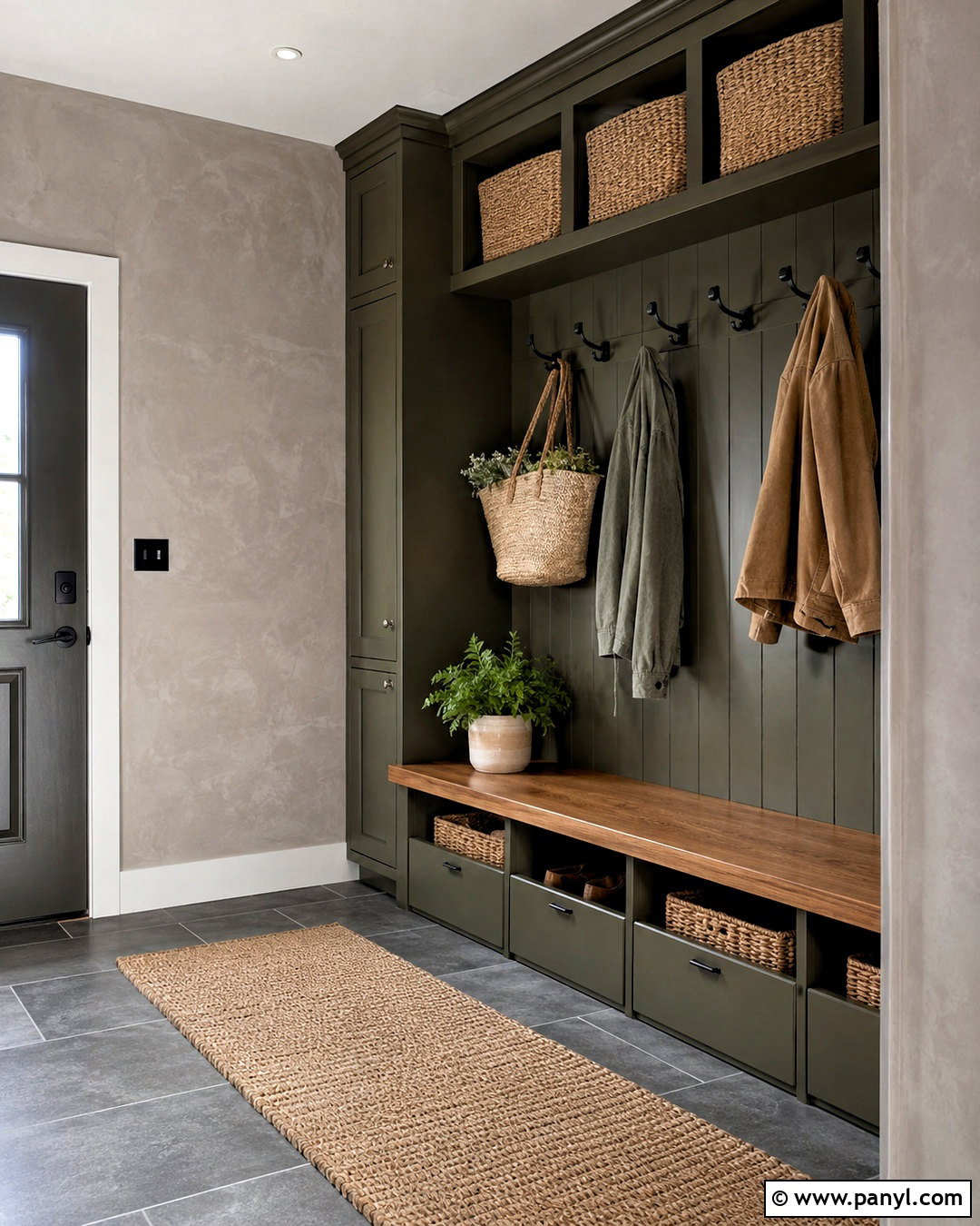 Grey Limewash Mudroom - 40 Grey Limewash Walls