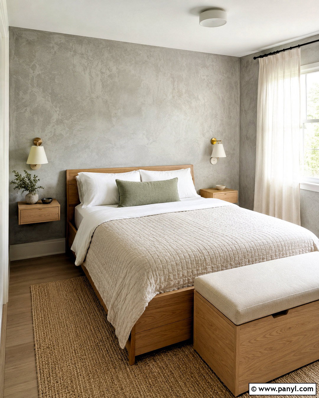 Grey Limewash Small Bedroom - 40 Grey Limewash Walls