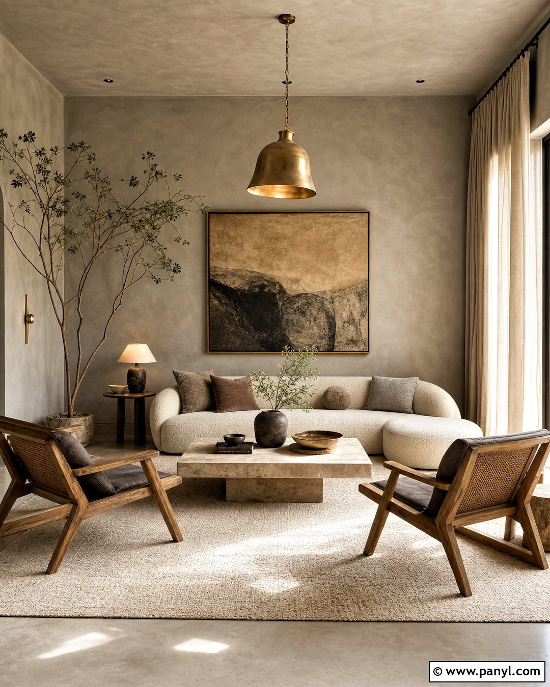 Grey Limewash Wall Living Room - 20 grey wall design ideas