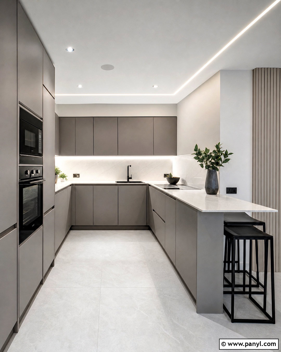 Grey Modern Kitchen - 20 small grey kitchen ideas