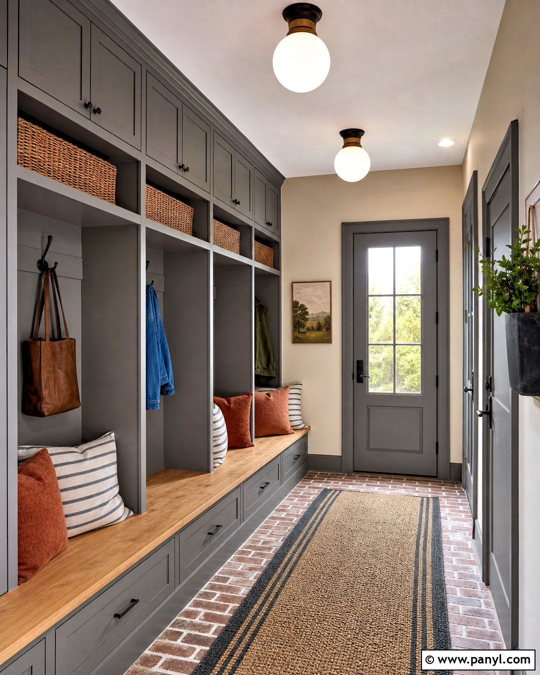 Grey Mudroom - 20 grey home interiors