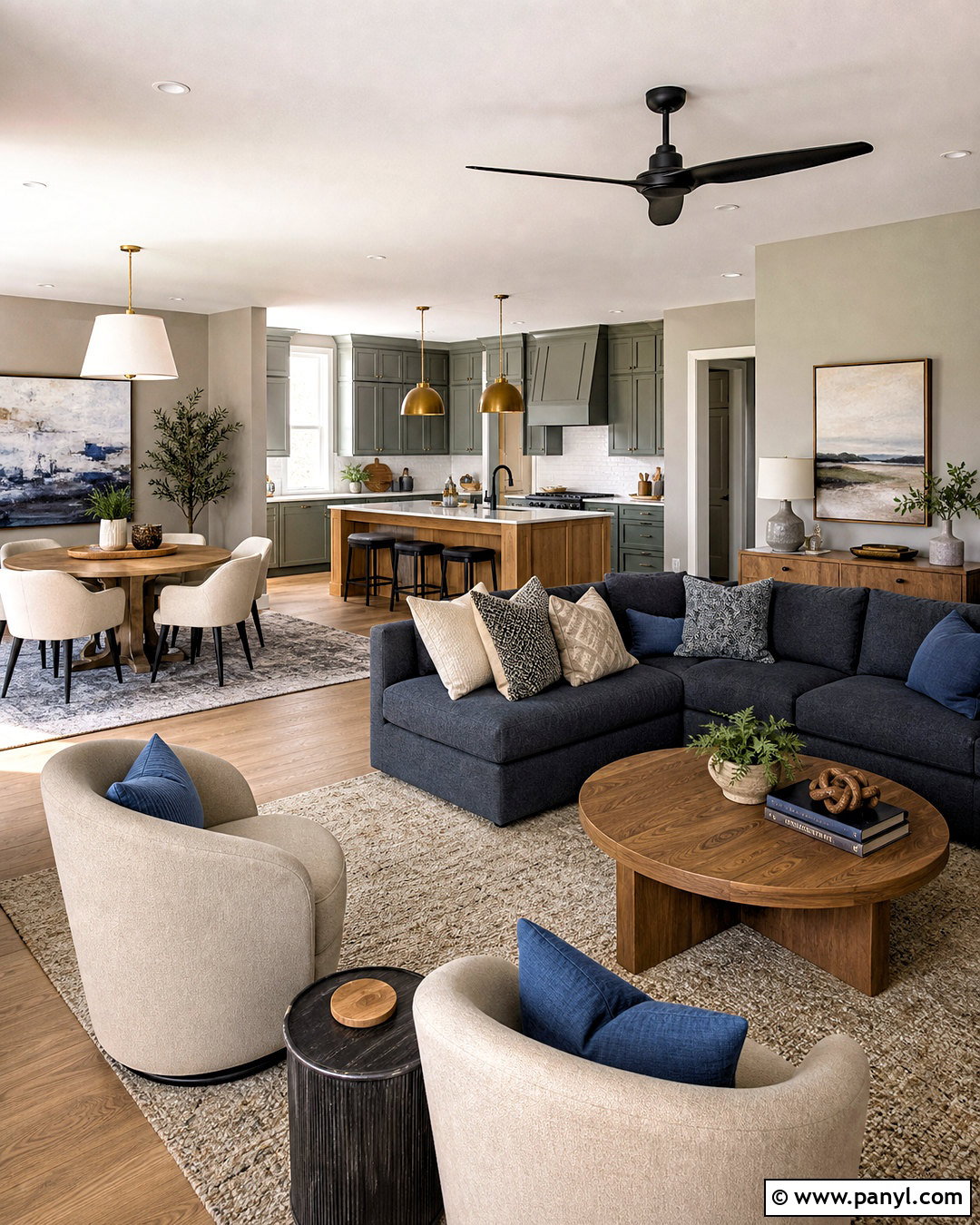 Grey Open Plan Interior - 20 grey home interiors