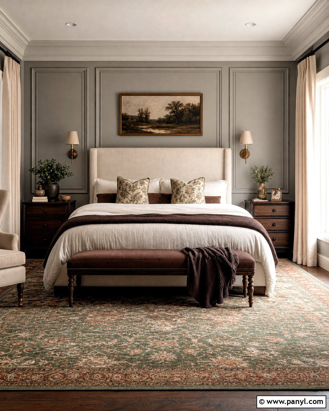 Grey Paneled Bedroom Wall - 20 grey wall design ideas