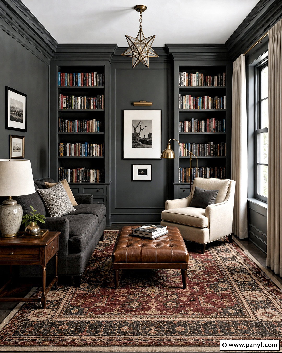 Grey Reading Room - 20 grey color room ideas