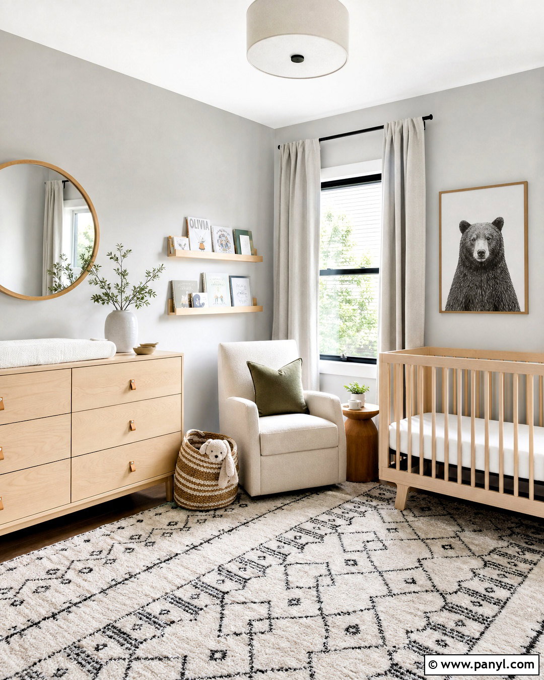 Grey Scandinavian Nursery - 20 grey nursery ideas
