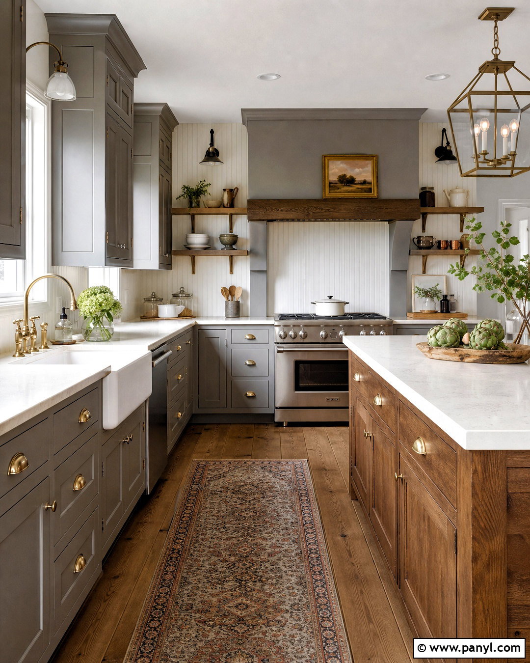 Grey Shaker Farmhouse Kitchen - 20 grey kitchen inspiration ideas