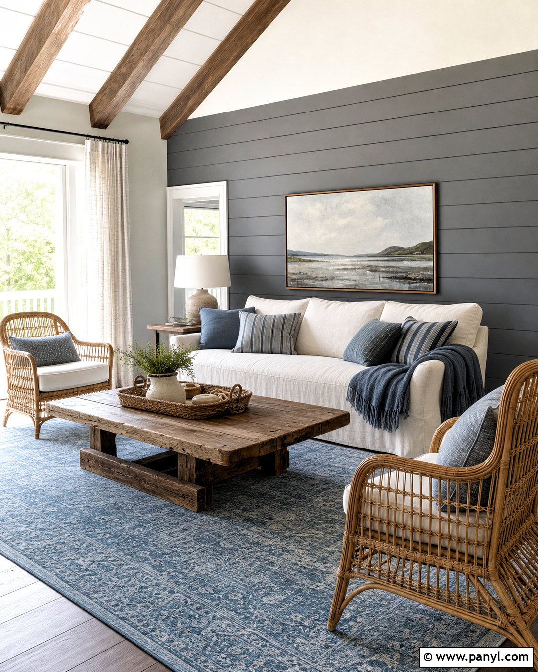 Grey Shiplap Accent Wall - 20 grey accent wall living room ideas