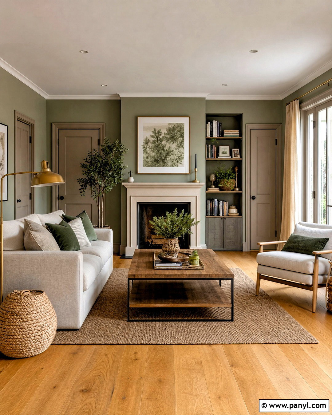 Grey Skirting Boards With Sage Green Walls - 20 grey skirting boards
