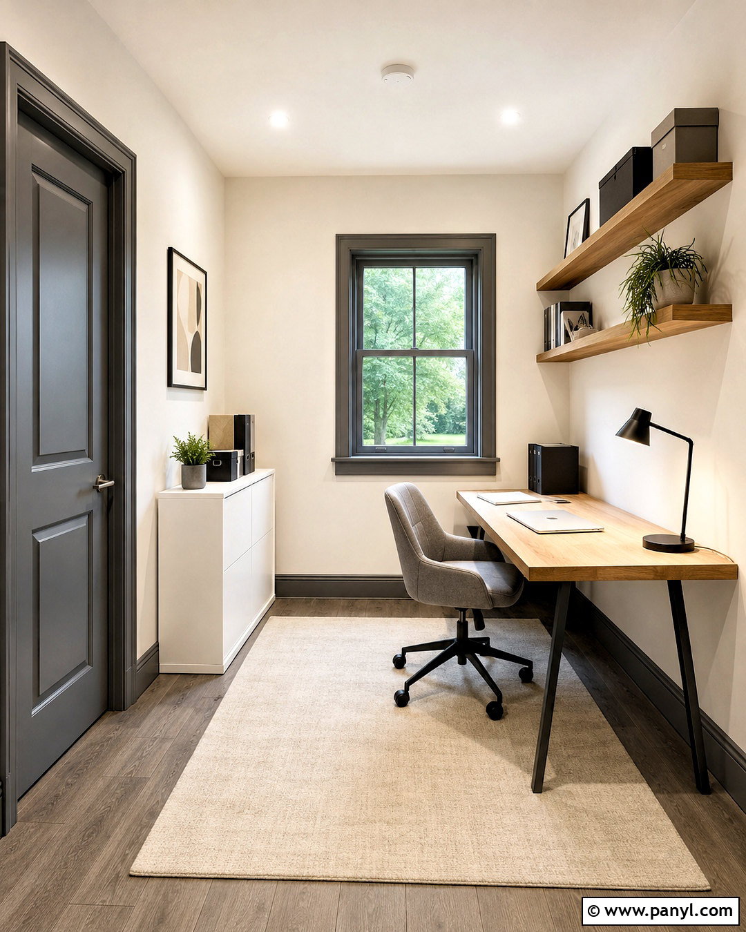 Grey Skirting Small Home Office - 20 White Walls Grey Skirting Ideas