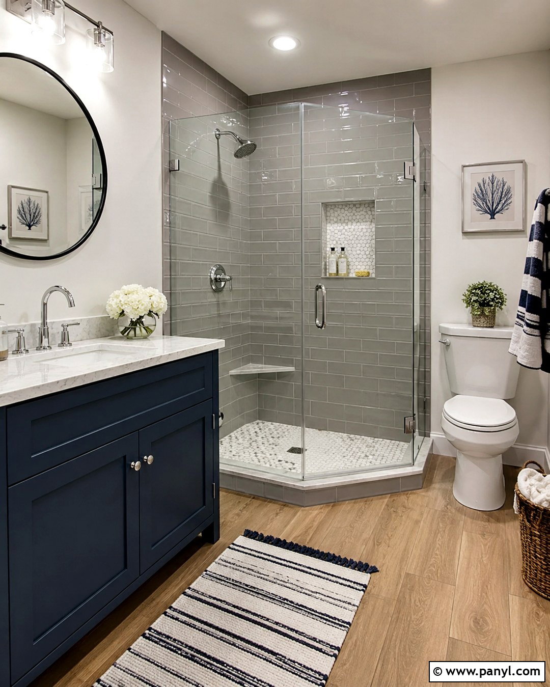Grey Subway Tile Shower Walls - 20 Grey Shower Walls