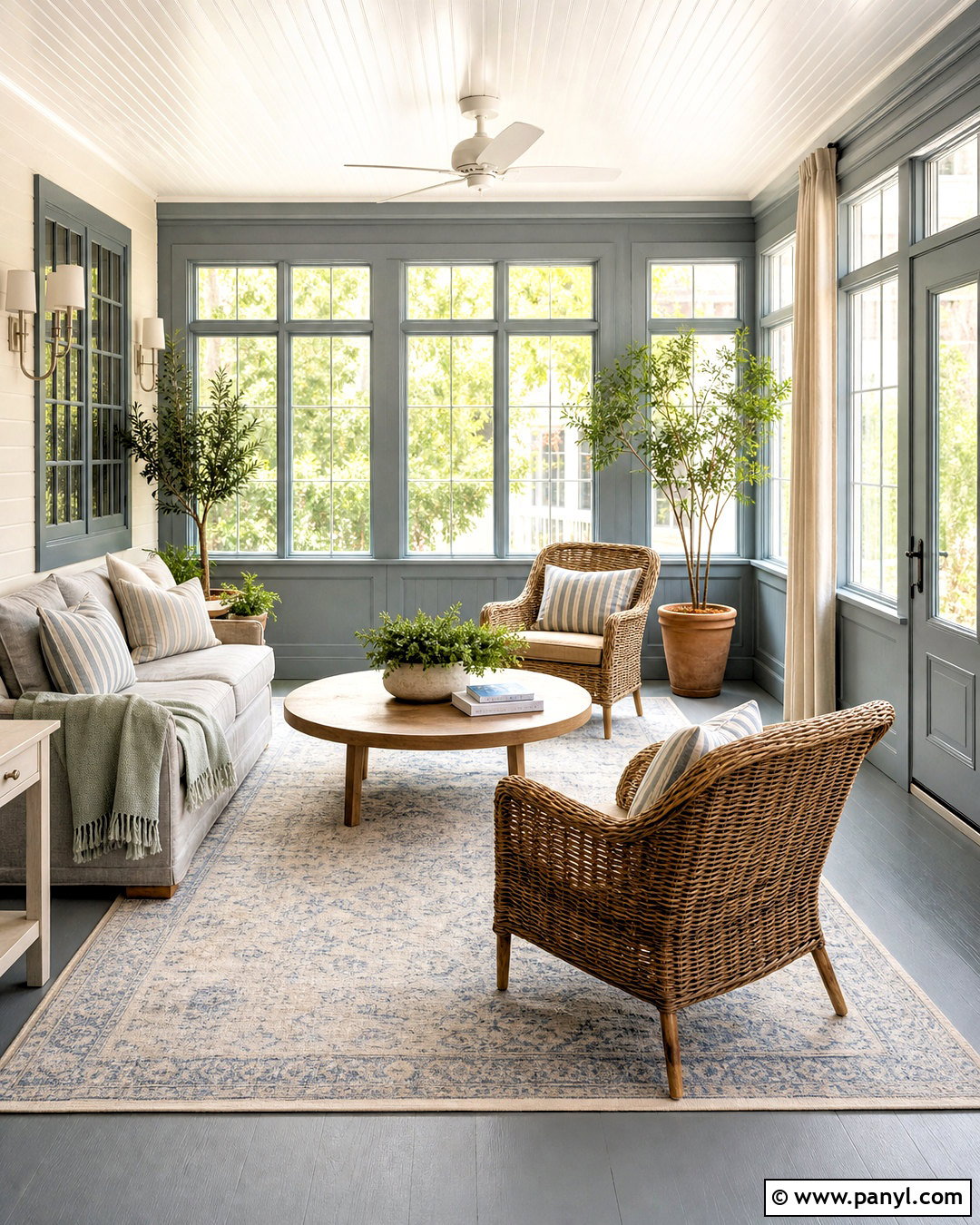 Grey Sunroom - 20 grey home interiors