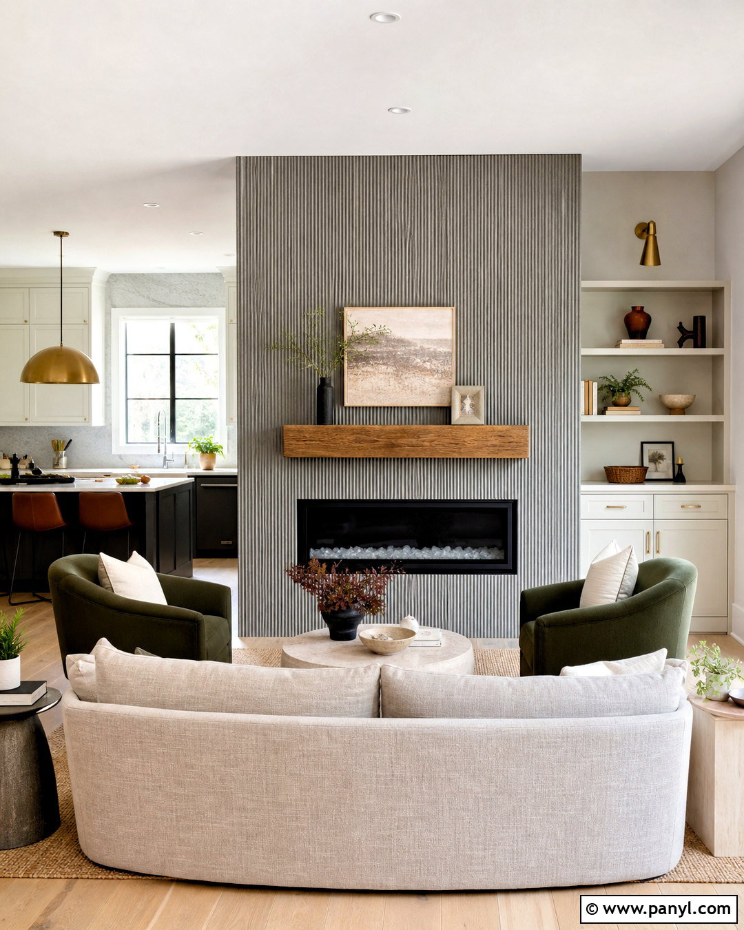Grey Textured Fireplace Wall - 20 grey textured wall ideas