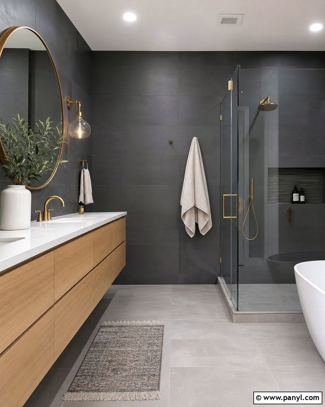 Grey Tiles With Charcoal Walls - 20 Grey Tiles What Colour Walls