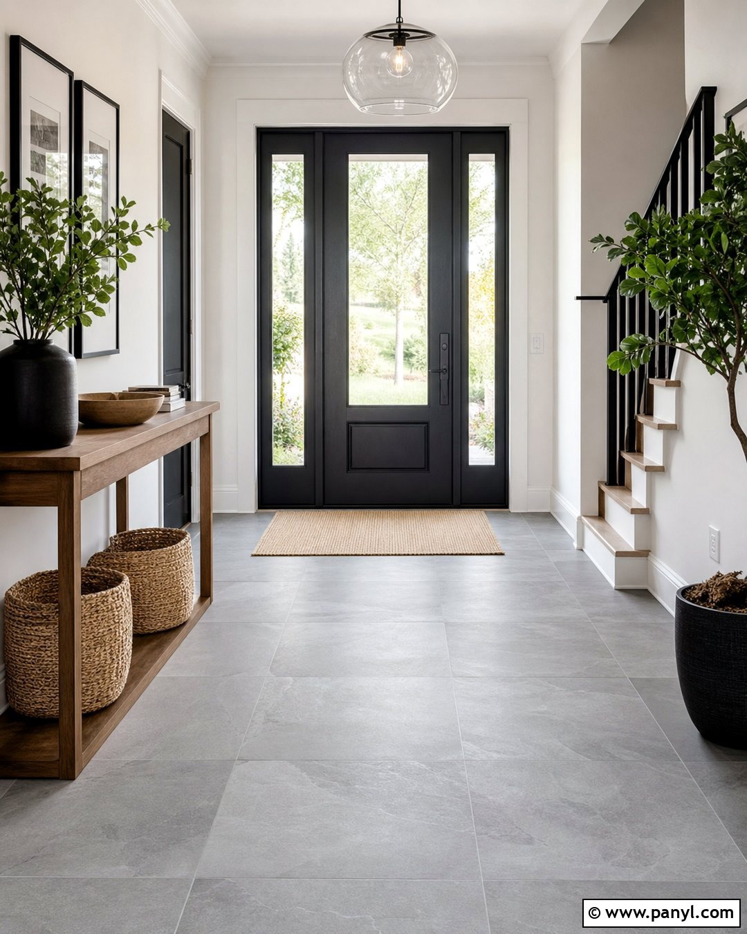Grey Tiles With Crisp White Walls - 20 Grey Tiles What Colour Walls