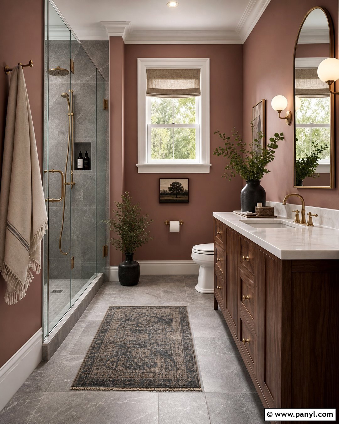 Grey Tiles With Dusty Rose Walls - 20 Grey Tiles What Colour Walls