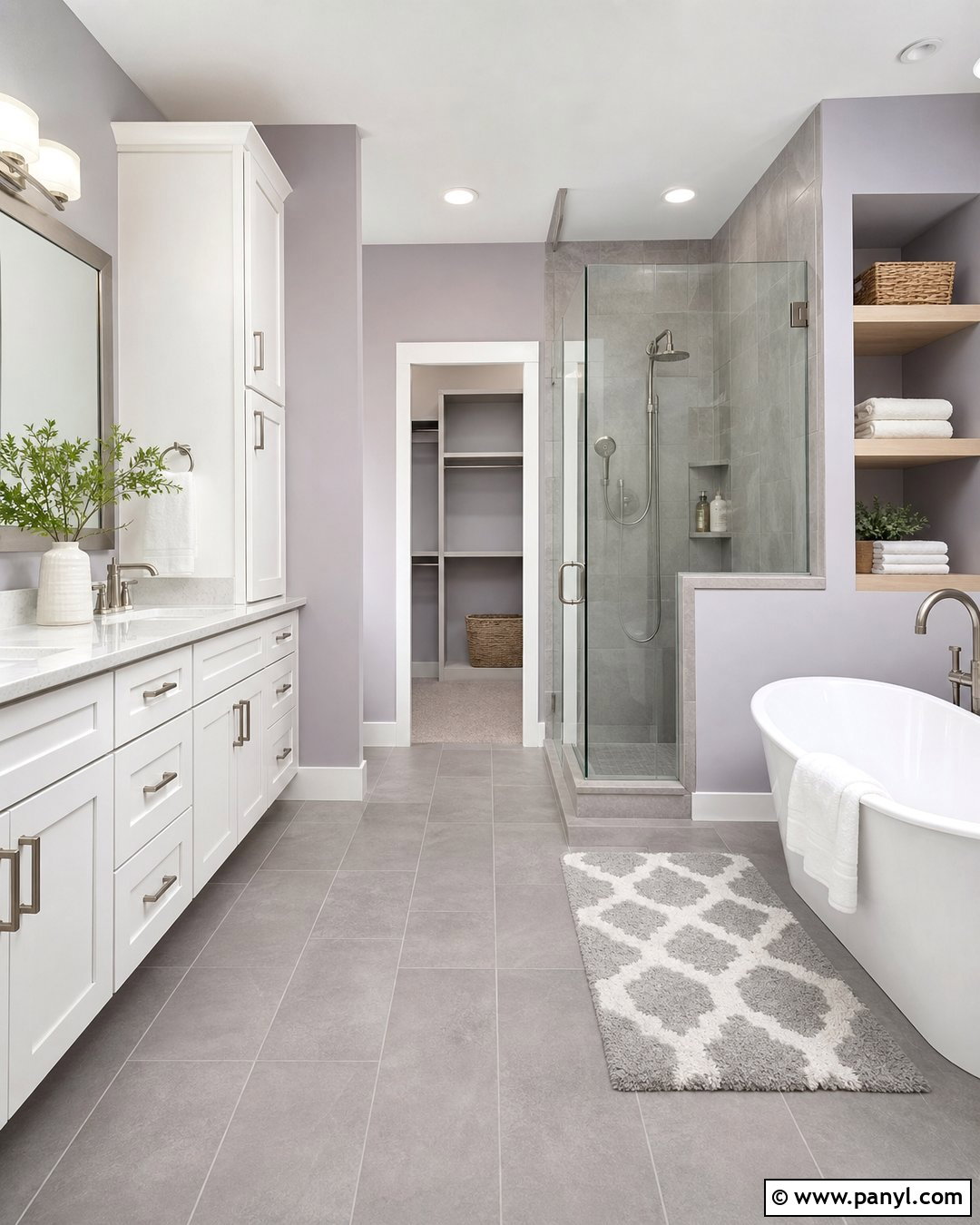 Grey Tiles With Lavender Walls - 20 Grey Tiles What Colour Walls